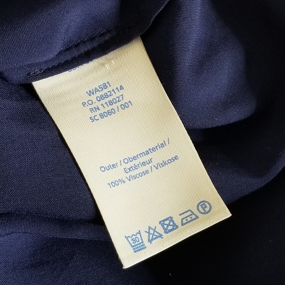 Boden Sleeveless Ruffled Neck Top Blouse Navy Blue Womens Size US 6 - Picture 11 of 13